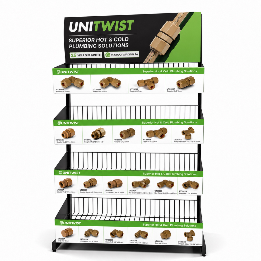 Unitwist four shelved In-store Gondola Design 