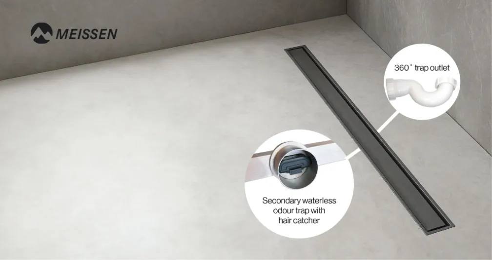 Sleek and modern shower hardware for a high-end bathroom renovation.